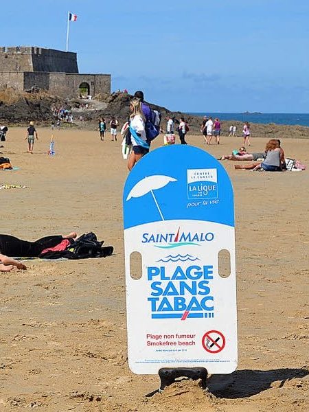 Panneau de communication Plage sans tabac - Réalisation Self Signal